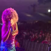Justine Riddoch stars as Tina Turner in the hit concert show Totally Tina. Picture: A Williams