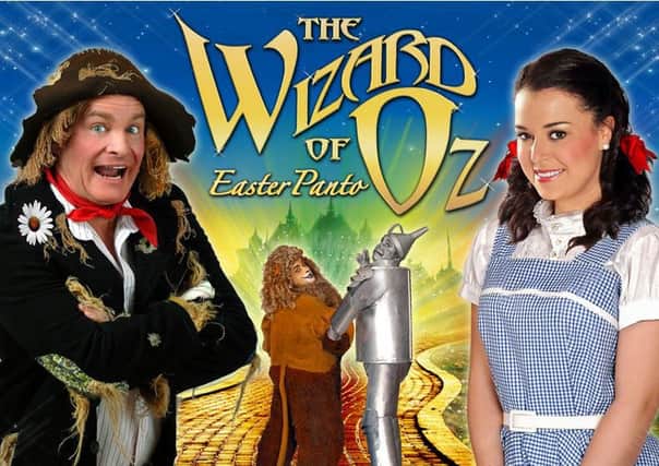 Bobby Davro and Dani Harmer star in The Wizard of Oz at the Baths Hall