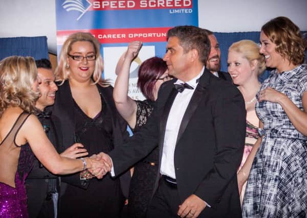Company of the Year Winners, Traffic Labour Supplies Ltd, with sponsors Speed Screed Limited