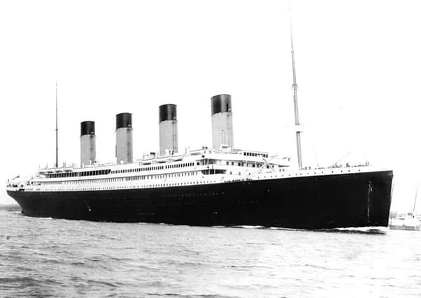 The Titanic on her maiden voyage to New York