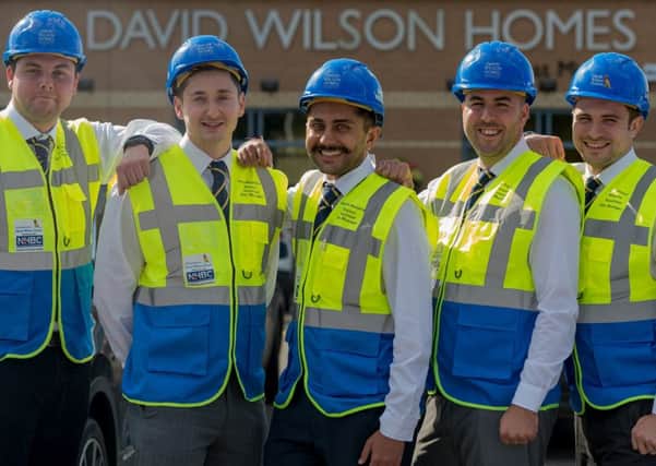 Trainee site managers at David Wilson Homes.