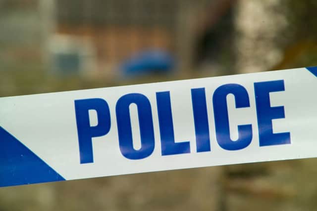 Police tape.