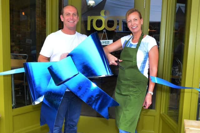 Michael and Mette Robinson officially opening Root