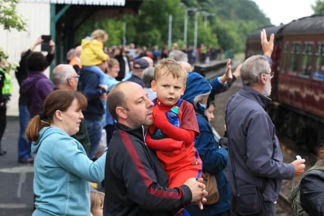 Crowds watched on as Flying Scotsman headed through Gainsborough Lea Road Station on Saturday June 18th 2016. Photo: Chris Etchells