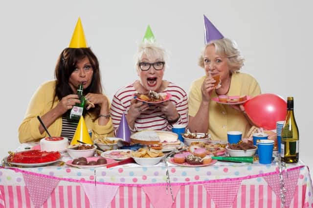 Kate Robbins (left), Jenny Eclair (centre) and Susie Blake are the Grumpy Old Women at the Baths Hall next week
