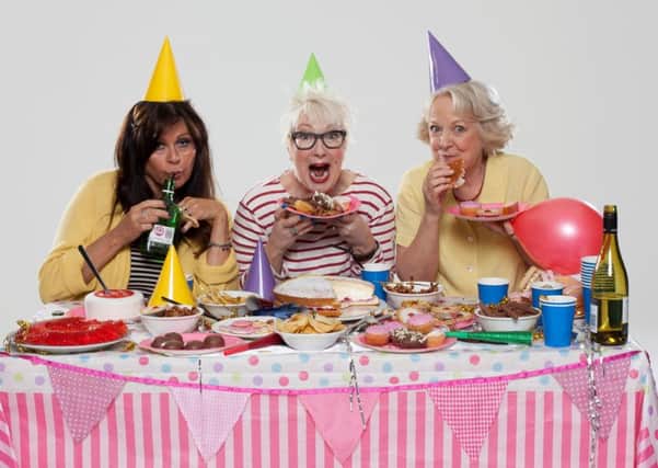 Kate Robbins (left), Jenny Eclair (centre) and Susie Blake are the Grumpy Old Women at the Baths Hall next week