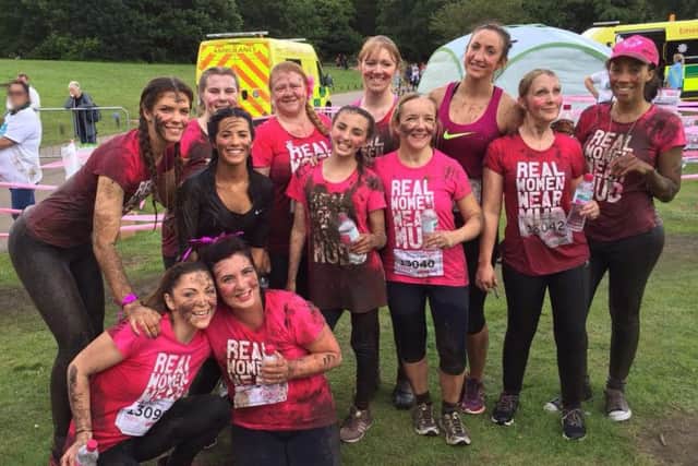 Friends Amy, Carly, Hayley, Rachael, Jade, Stacey, Anna, Andrea, Emily, Kyleey, Ruth and Sarah completed the Pretty Muddy event in Worksop to raise £2,000 for Cancer Research UK