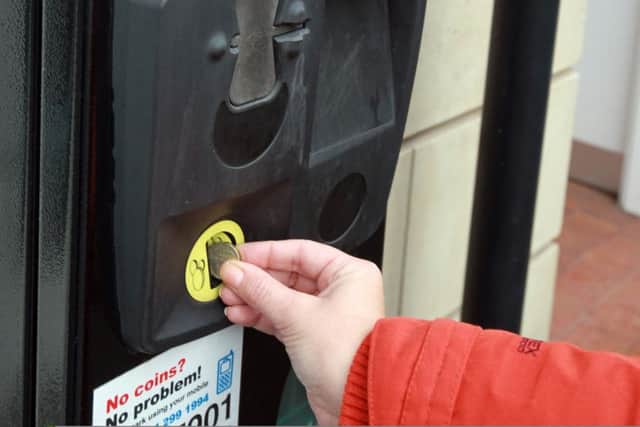 STOCK: Parking ticket machine.