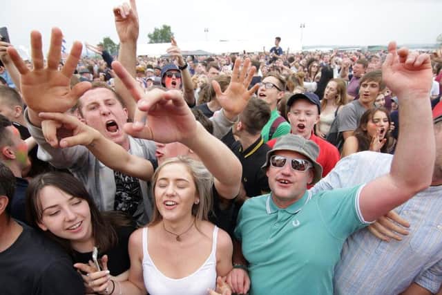 Music fans go large at the 'last' Mosborough Music Festival. Picture: Glenn Ashley.