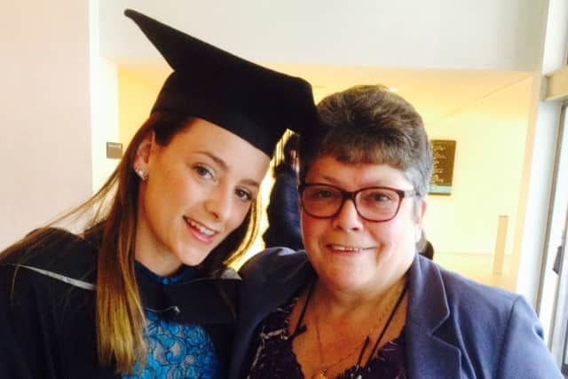 Nicola Dougan is pictured with her mum, Maxine