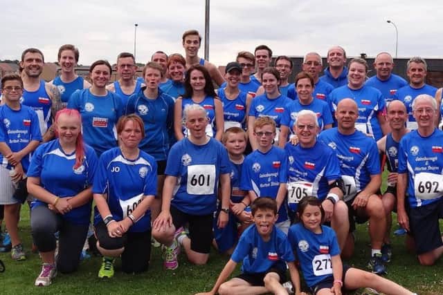 STRENGTH IN DEPTH -- most of the 56 runners from the Gainsborough Striders club who competed in the Lincoln Wellington AC event.