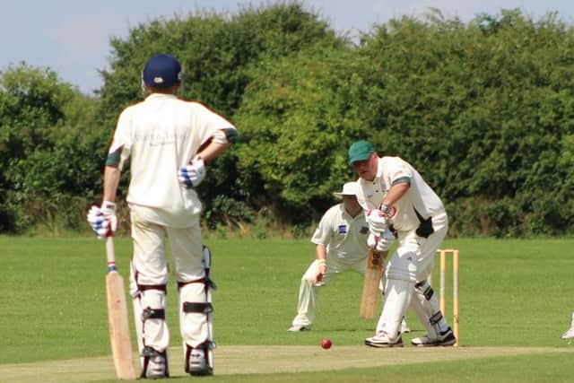 SUREFIRE SHAUN -- batsman Shaun Metcalfe on his way to top scoring for Lea And Roses 2nd in a victory over Woodsetts Community 2nd that maintained their promotion challenge in Division Six of the Bassetlaw League.