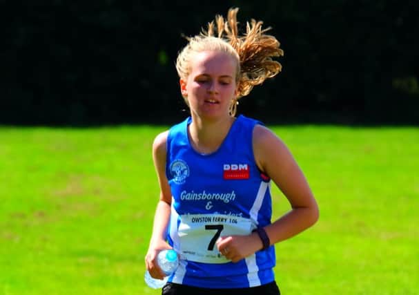 HALL OF FAME -- club newcomer Kayleigh Hall, who clocked a massive personal-best time for Gainsborough Striders in the Owston Ferry 10k. (PHOTO BY: Martin James).
