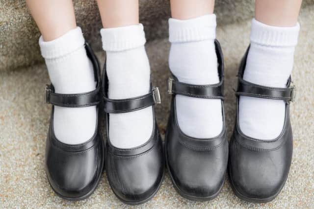 Tesco is selling wedge souled shoes for five-year olds.