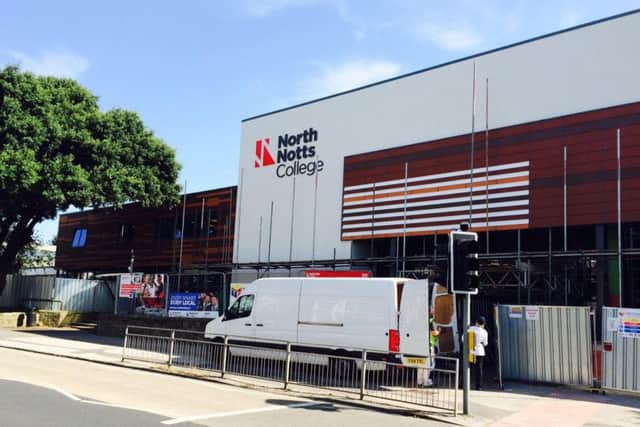 The new North Nottinghamshire College frontage.