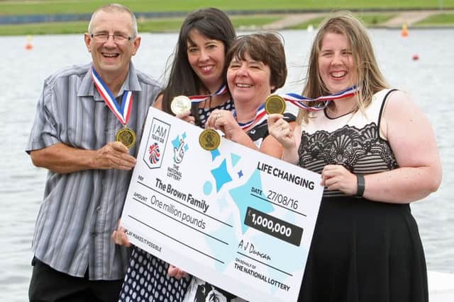 The Brown family have won a £1m lottery prize