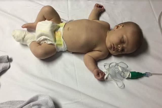 Baby John at the time of his illness- he was four weeks old.