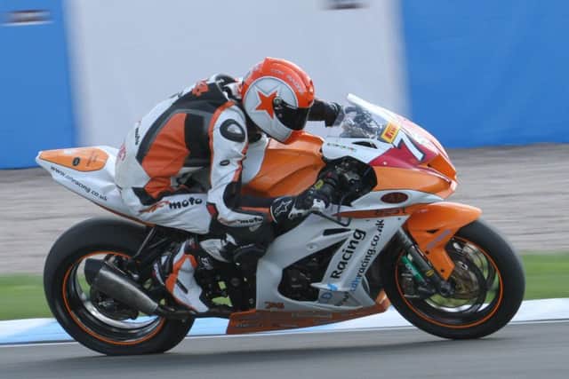 TOP TEN AGAIN -- Harworth rider Dean Hipwell, who is making his mark in the National Superstock 1000 series.
