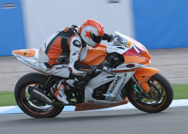 TOP TEN AGAIN -- Harworth rider Dean Hipwell, who is making his mark in the National Superstock 1000 series.
