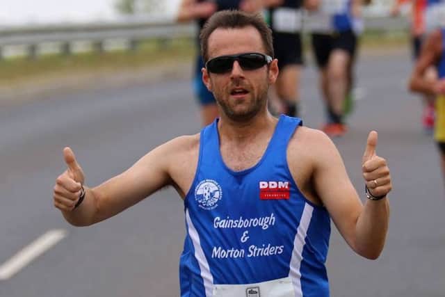 STAR OF THE DAY -- Wayne Greenfield, who finished 49th in a field of almost 4,000. (PHOTO BY: John Rainsforth).