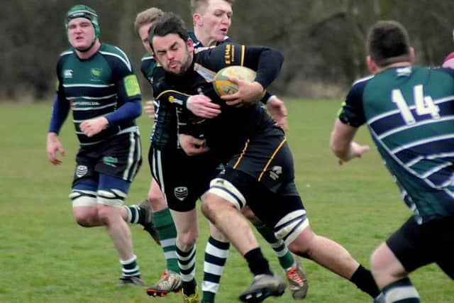 DO YOU FANCY PLAYING? -- Gainsborough All Blacks in action.