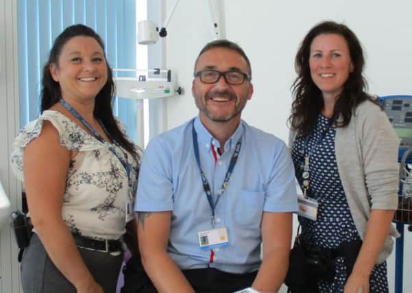 Nicky Mistry, Junior Matron Physical Healthcare / Infection Prevention and Control Forensic Division, Dave McQueen, Advanced Nurse Practitioner, Natalie Jennings, Senior Manager / Modern Matron.
