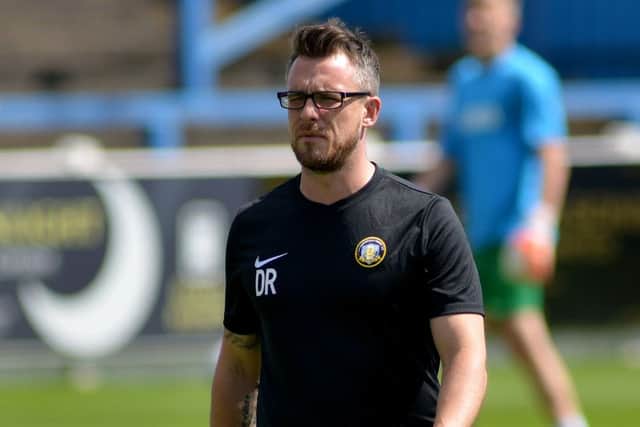 Gainsborough Trinity v Bradford Park Avenue, pictured is Gainsborough manager Dom Roma