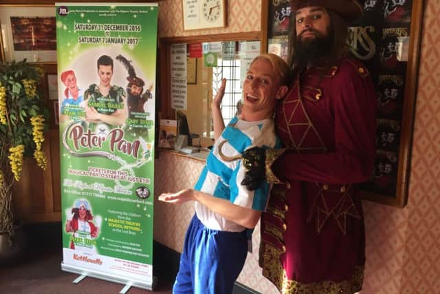 Adam Fox (left) and Gary Starr are part of the cast for Peter Pan in Retford this Christmas