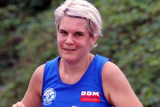 POUNDING THE STREETS OF NEW YORK -- Hanna Bennett, of Gainsborough Striders, who completed one of the most famous marathons in the world.