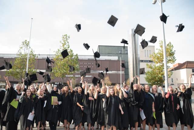 Graduates from the Ba (Hons) Early Childhood Studies degree celebrate after the ceremony held at Cast in Doncaster.