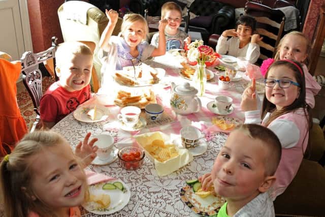Pupils from Gateford Park Primary School's Y1 class enjoy a lunchtime treat at the Vintage Tearoom in Todwick on Monday.