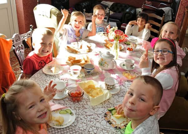 Pupils from Gateford Park Primary School's Y1 class enjoy a lunchtime treat at the Vintage Tearoom in Todwick on Monday.