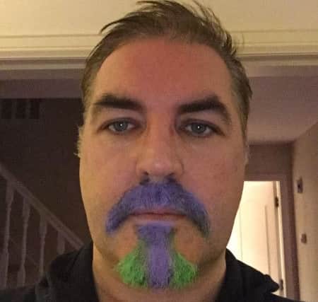 James Macbeth opted for a colourful moustache during last year's Movember.