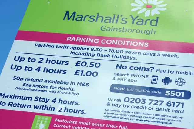 Marshall's Yard parking conditions sign.
