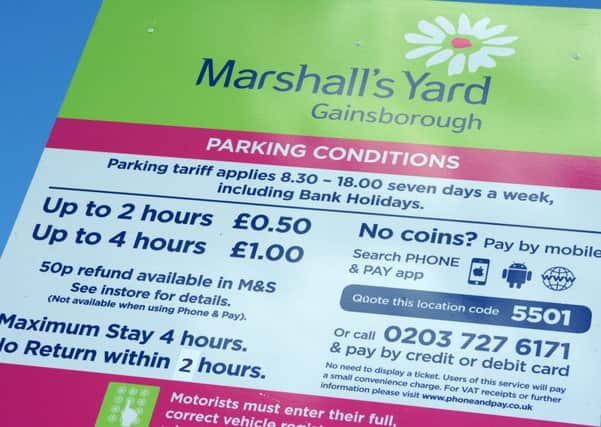 Marshall's Yard parking conditions sign.
