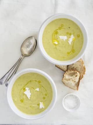 Leek and Butterbean Soup. Photo by Andrew Crowley