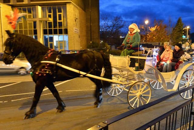 Gainsborough Christmas lights switch on.