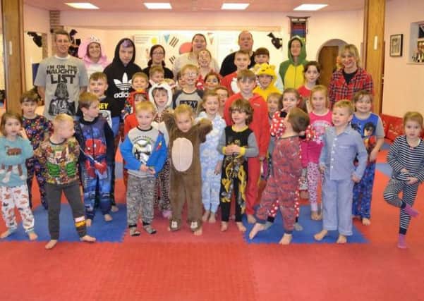 Students from Lynx Academy in Retford held a pyjama martial arts party in aid of Children in Need