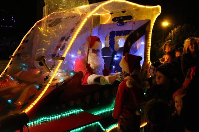 Santa arrives at the Misterton Christmas lights switch-on event last year