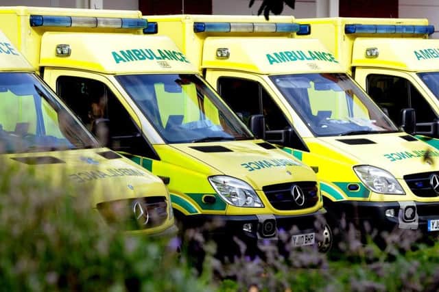 East Midlands Ambulance Service vehicles.