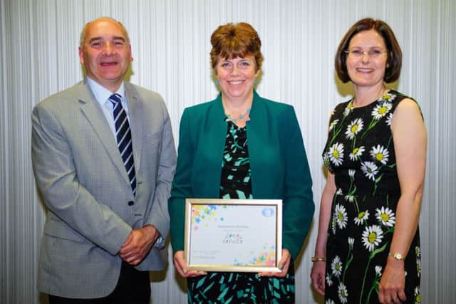 Lincolnshire Co-op President Stuart Parker, Katharine McGhie and Chief Executive Ursula Lidbetter