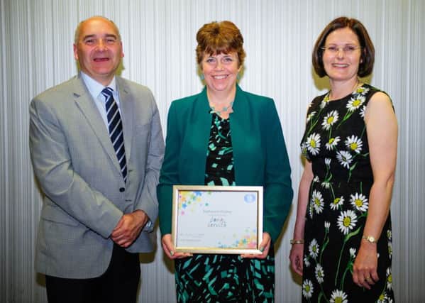 Lincolnshire Co-op President Stuart Parker, Katharine McGhie and Chief Executive Ursula Lidbetter