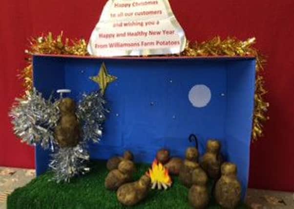 This year's Christmas potato display by Williamsons Farm in Gainsborough