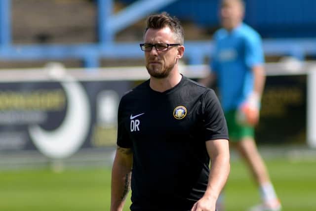 Gainsborough Trinity v Bradford Park Avenue, pictured is Gainsborough manager Dom Roma