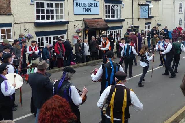 The Rattlejag Morris Dancers are performing again at the Blue Bell Inn at Gringley