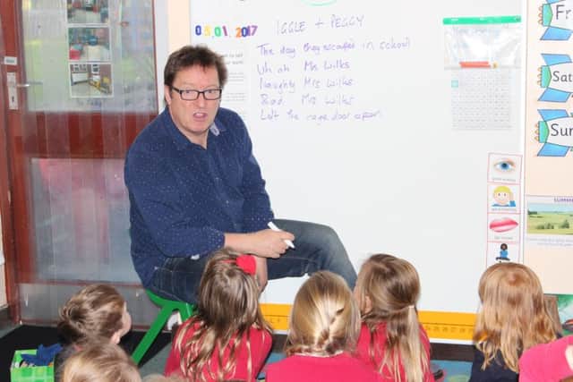 Poet Paul Cookson opened the new extension and classroom at Newton on Trent Primary School