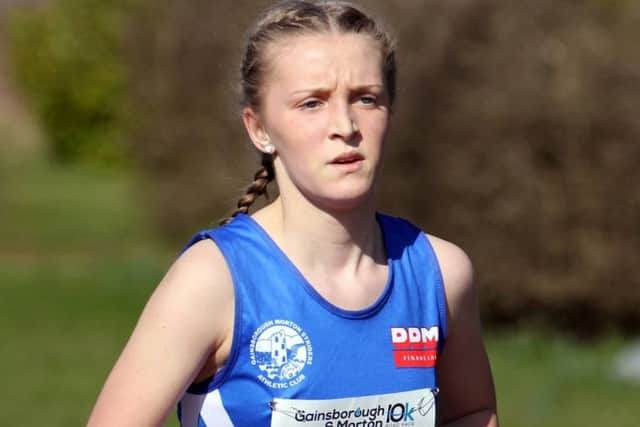 Lauren Staves, who took the U17 girls title in the Lincolnshire Cross-Country series. (PHOTO BY: John Rainsforth)