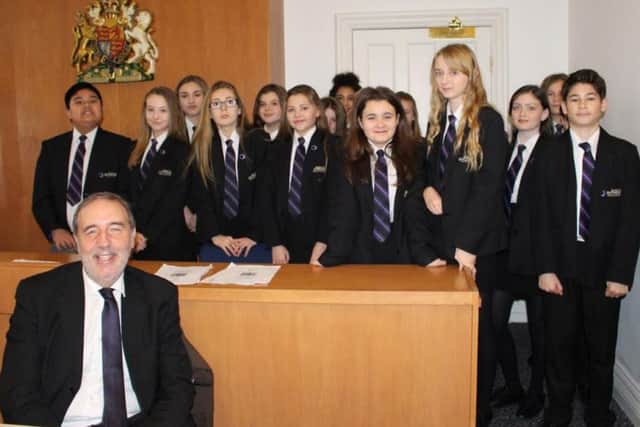 Police and crime comissioner for Nottinghamshire Paddy Tipping meets Outwood Academy Valley pupils.