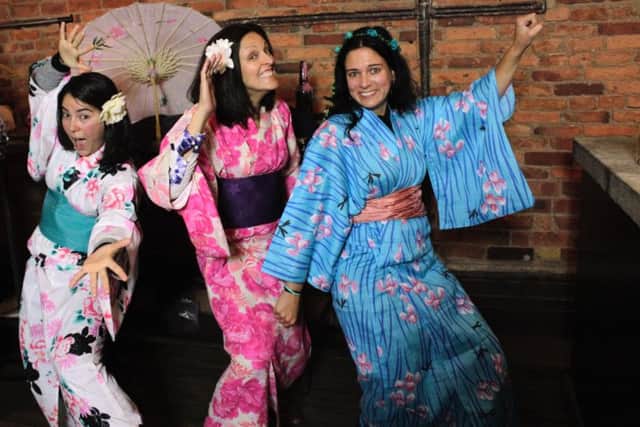 Visitors can try on traditional Japanese costume at the event