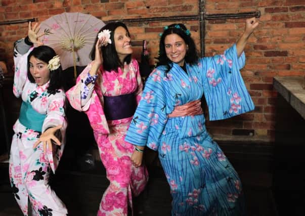 Visitors can try on traditional Japanese costume at the event